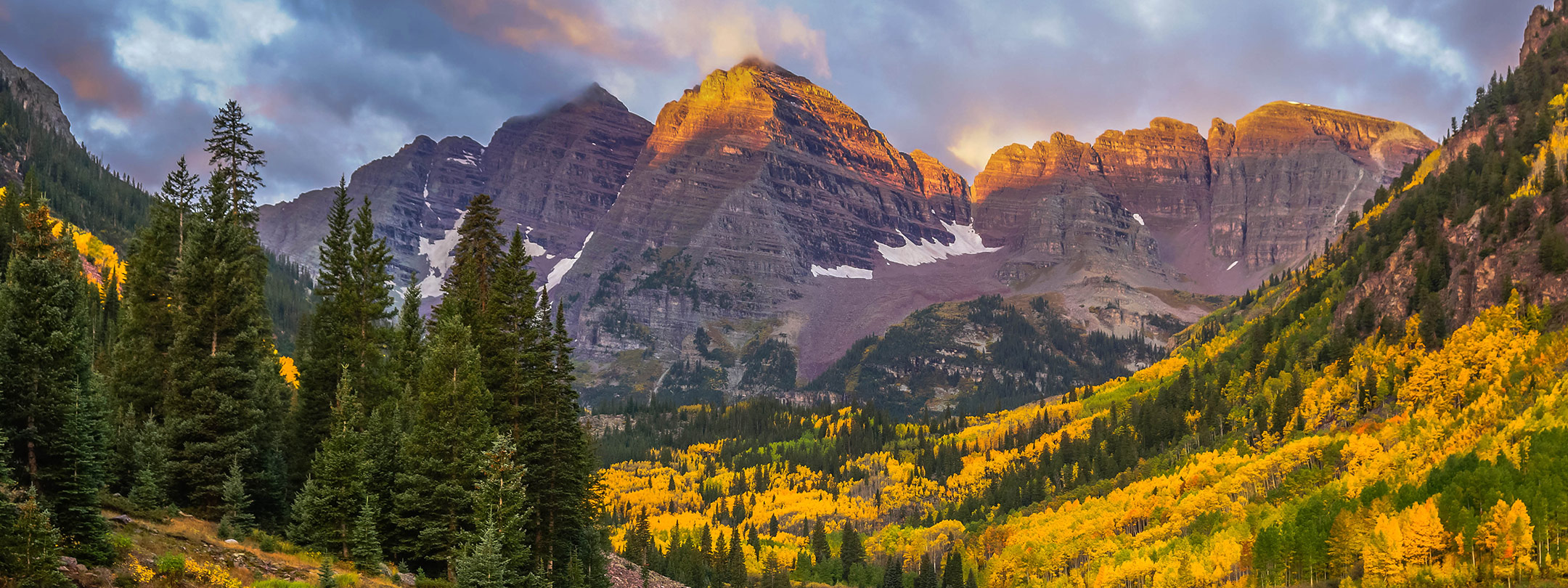 Landscape photo of the Colorado Maroon Bells