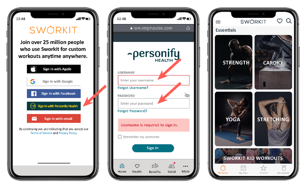 Sworkit & Personify Apps